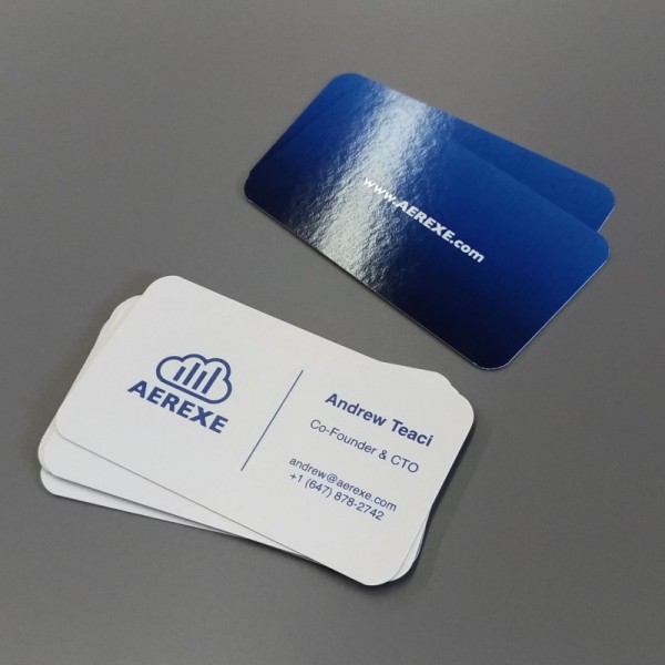 2" x 3.5" Round Corner Business Cards Full UV on one side