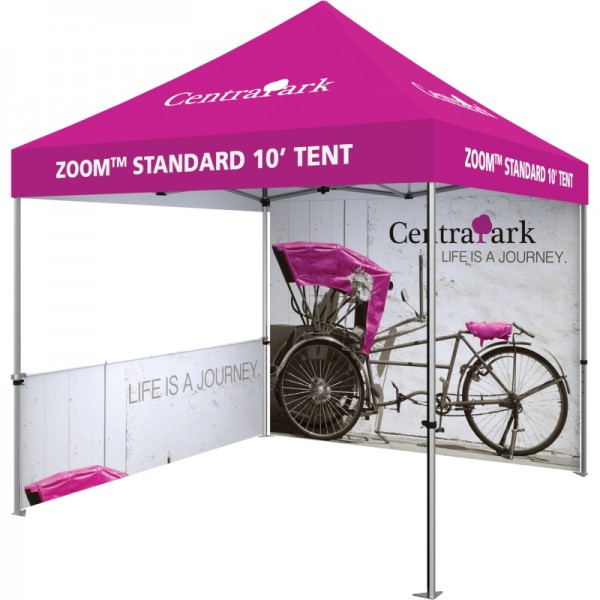 10 x 10 Custom Pop Up Event Tent with full colour backwall and sides