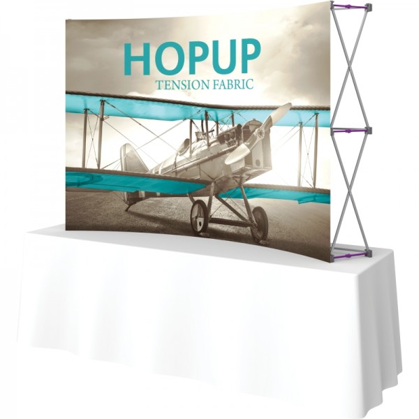 Hopup 7.5FT Wide Curved Tabletop Trade Show Display Hopup 7.5FT Wide Curved Tabletop Trade Show Display