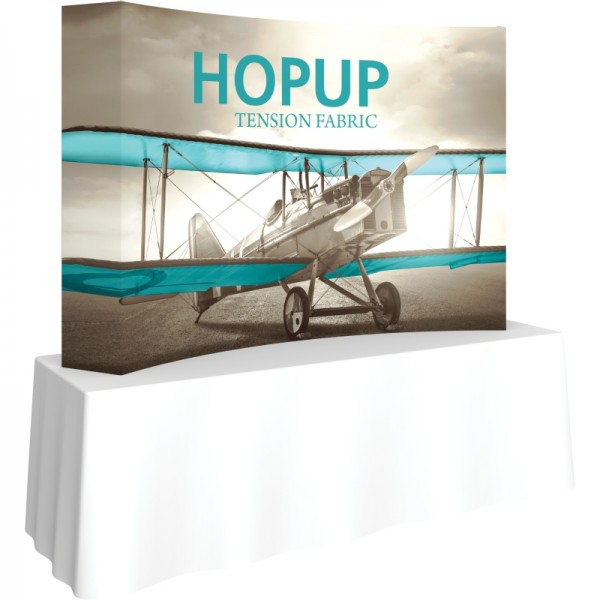 Hopup 7.5FT Wide Curved Tabletop Trade Show Display Hopup 7.5FT Wide Curved Tabletop Trade Show Display