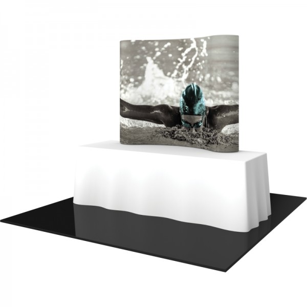 Essential Horizontally Curved Budget Table Top Display