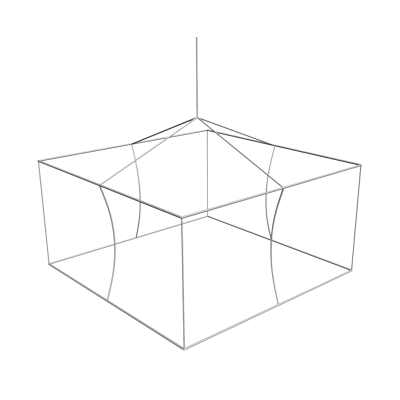 12' Square x 3'h Hanging Ceiling Banner