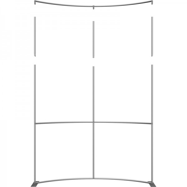 Extra Tall 8 FT Wide Curved Fabric Display
