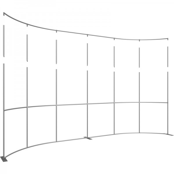 Extra Tall 20 FT Wide Curved Fabric Display