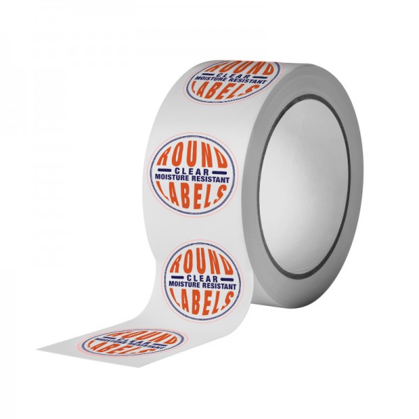 Custom Round Clear Moisture Resistant Labels