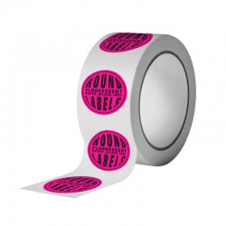 Custom Round Fluorescent Paper Labels (Black Ink only) Custom Round Fluorescent Paper Labels (Black Ink only)