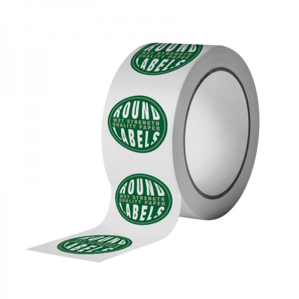 Custom Round Wet Strength Quality Paper Labels Custom Round Wet Strength Quality Paper Labels