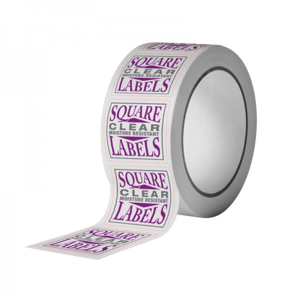 Custom Square Clear Moisture Resistant Labels Custom Square Clear Moisture Resistant Labels
