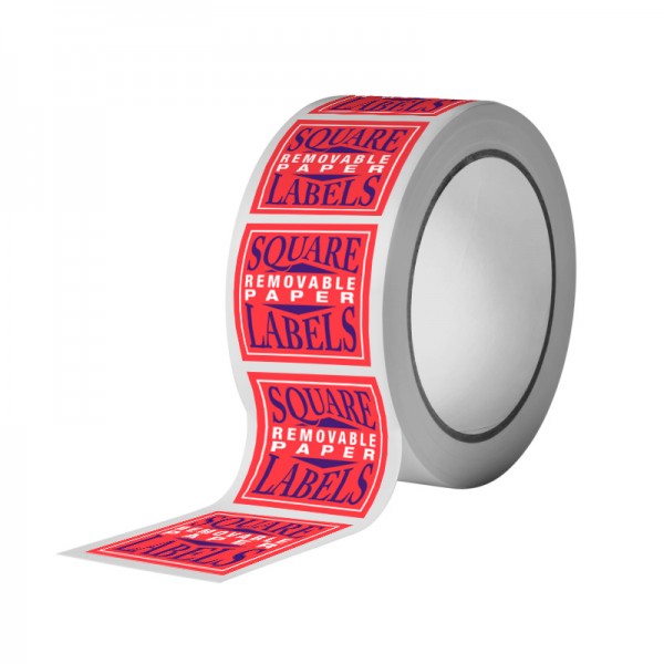 Custom Square Removable Paper Labels Custom Square Removable Paper Labels