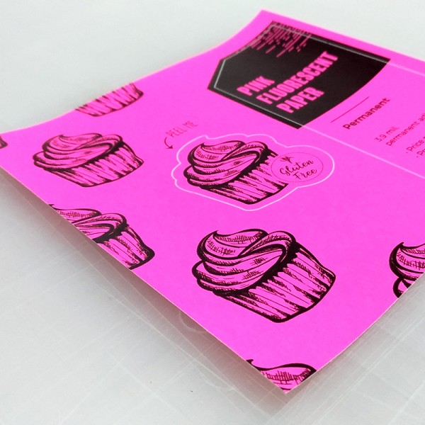 Custom Square Fluorescent Paper Labels