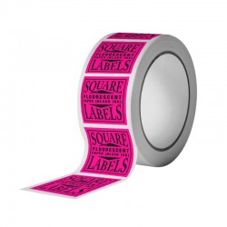 Custom Square Fluorescent Paper Labels (Black Ink only) Custom Square Fluorescent Paper Labels (Black Ink only)