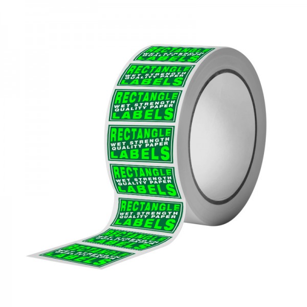 Custom Rectangle Wet Strength Quality Paper Labels
