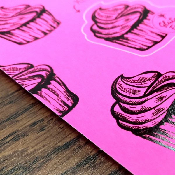 Custom Shaped Fluorescent Paper Labels Custom Shaped Fluorescent Paper Labels