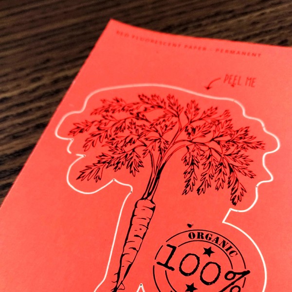 Custom Shaped Fluorescent Paper Labels Custom Shaped Fluorescent Paper Labels