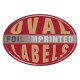 Foil Imprinted Oval Labels