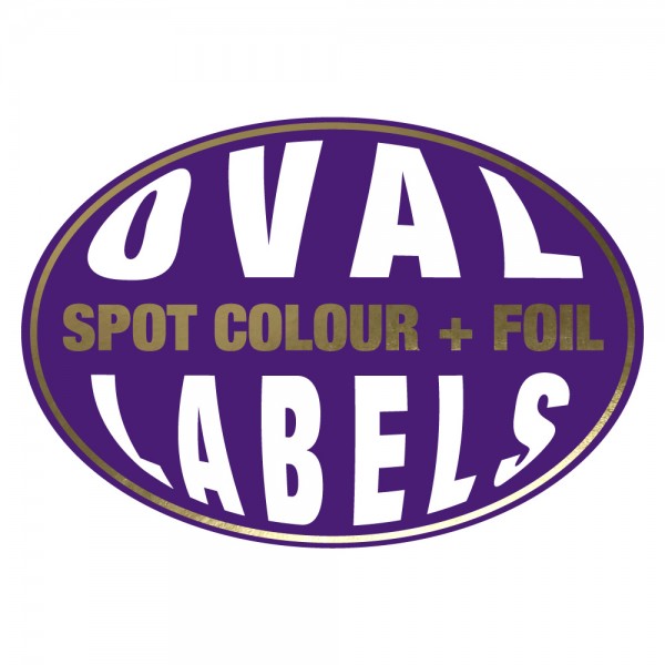 Spot Colour plus Foil Oval Labels