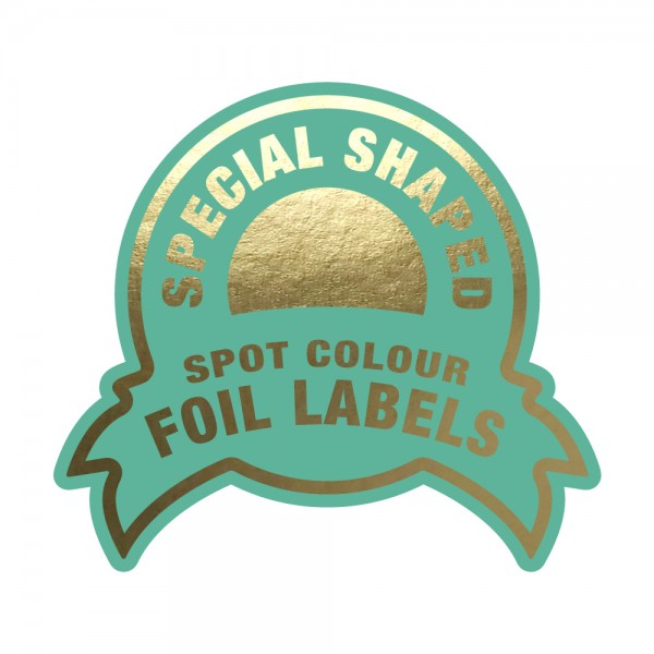 Spot Colour plus Foil Special Shaped Labels