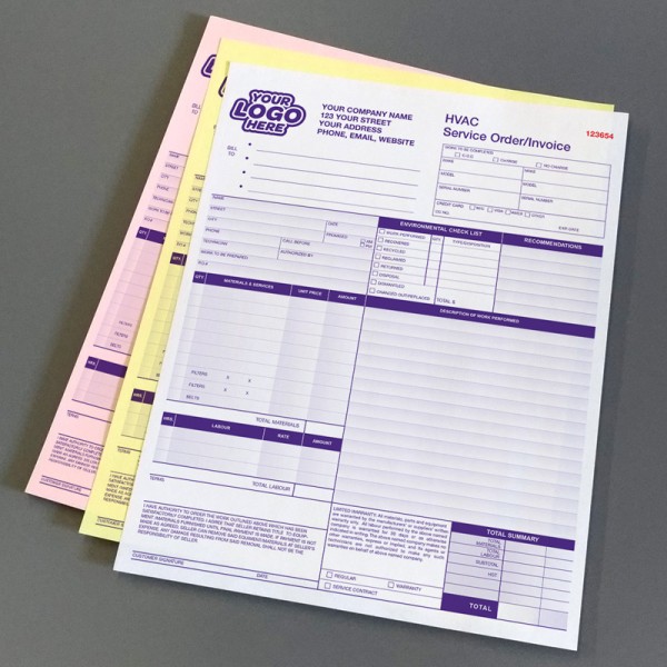 HVAC Service Order Invoice Form HVAC Service Order Invoice Form