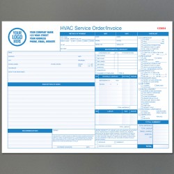 HVAC Service Order Invoice Form Landscape HVAC Service Order Invoice Form Landscape