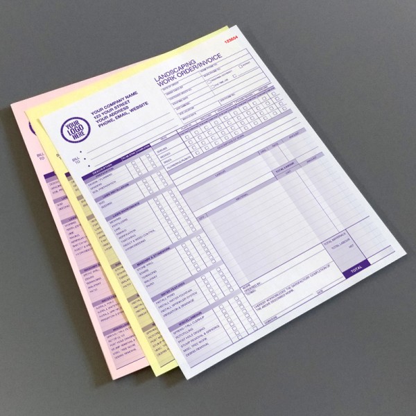 Landscaping Work Order Forms