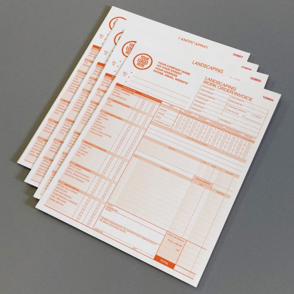 Landscaping Work Order Forms
