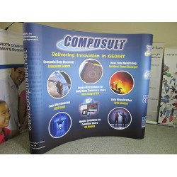 8'W x 8'H Curved Pop Up Trade Show Display 8'W x 8'H Curved Pop Up Trade Show Display