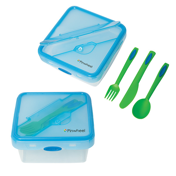 Albertan Lunch Container with Cutlery, D1-KP9121 Albertan Lunch Container with Cutlery, D1-KP9121