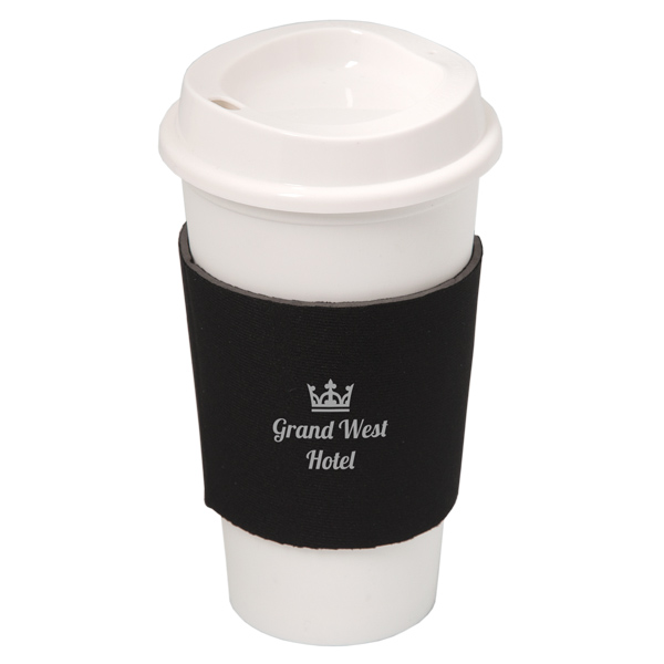 Nyc Plastic Cup with Neoprene Sleeve, D1-DA7437 Nyc Plastic Cup with Neoprene Sleeve, D1-DA7437