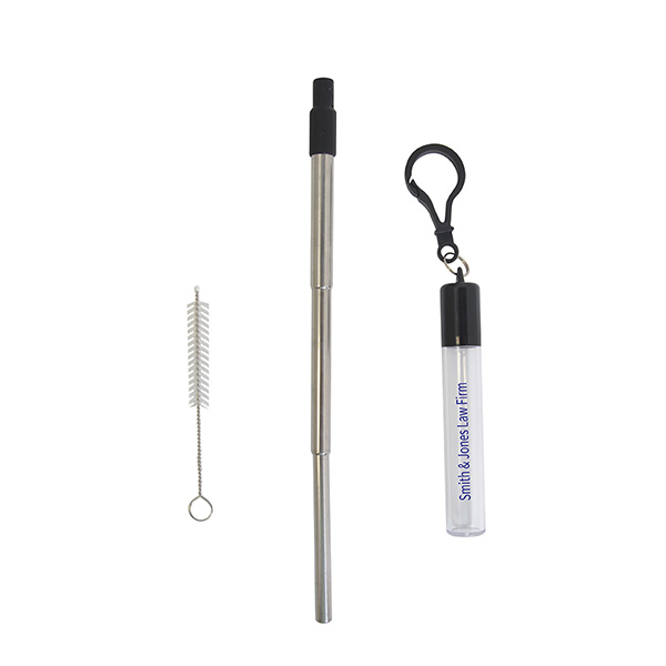 Thermosphere Telescopic Stainless Straw In Case, D1-KP9694