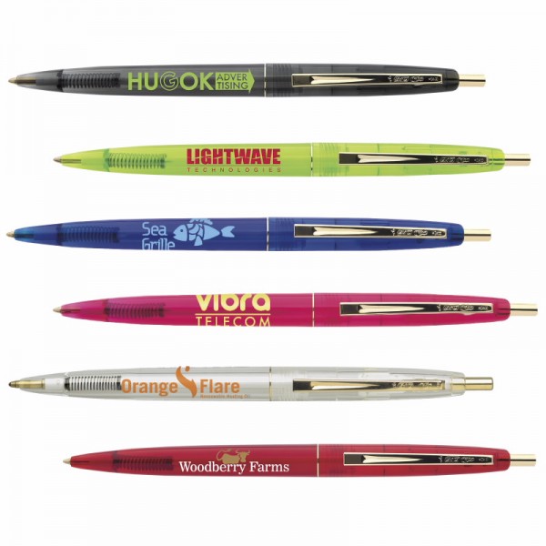 BIC Clear Clics Gold Pen, B1-CLCLG BIC Clear Clics Gold Pen, B1-CLCLG