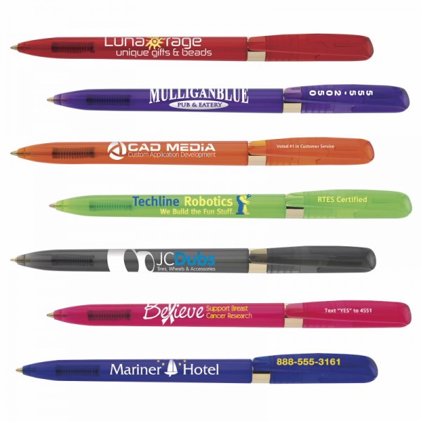 BIC Pivo Clear Gold Pen, B1-TWPCLG