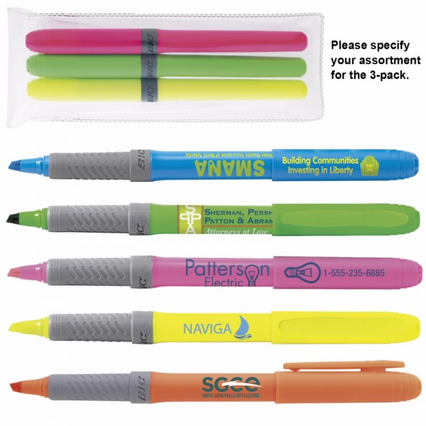 BIC Brite Liner Grip 3-Pack, B1-BLGP3 BIC Brite Liner Grip 3-Pack, B1-BLGP3