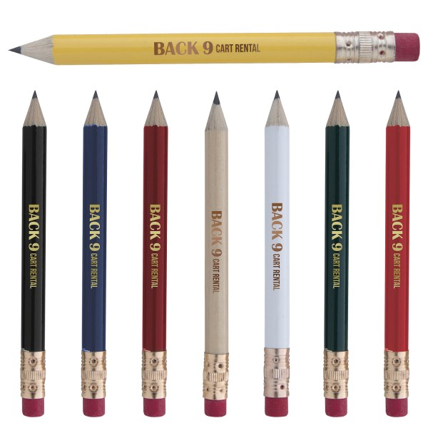 Round Golf Pencil with Eraser, B1-62512