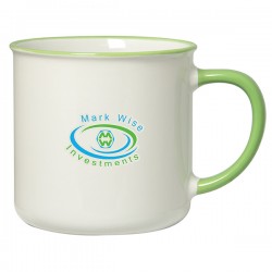 Spring 350 ml (12 fl oz) Mug with Coloured Rim/Handle, D1-CM9161