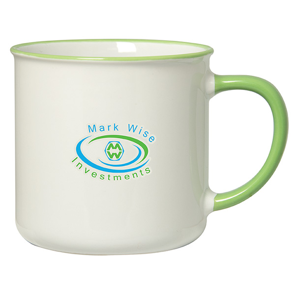 Spring 350 ml (12 fl oz) Mug with Coloured Rim/Handle, D1-CM9161
