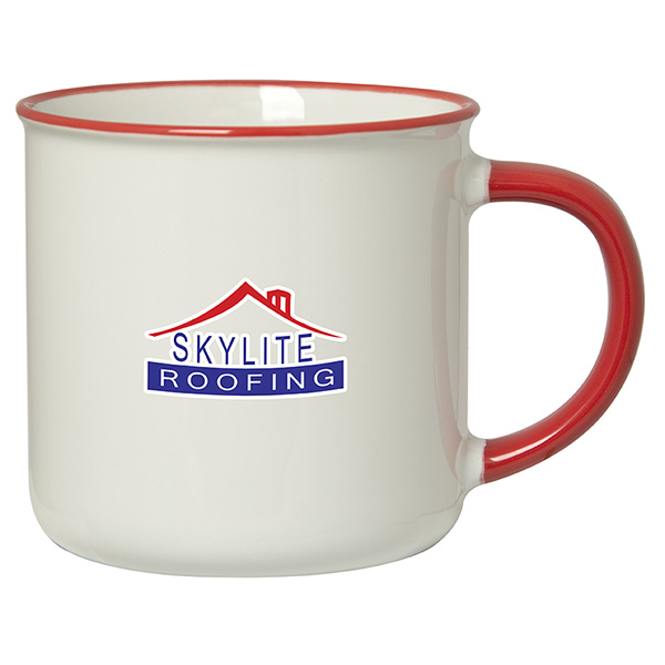 Spring 350 ml (12 fl oz) Mug with Coloured Rim/Handle, D1-CM9161