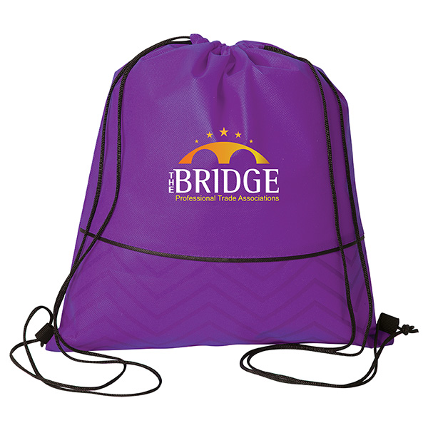 Tonal Non Woven Drawstring Bag, D1-NW9690