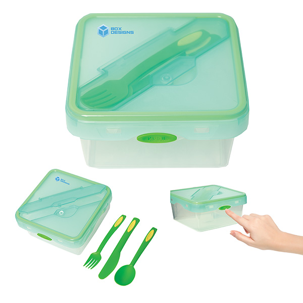 Albertan Lunch Container with Cutlery, D1-KP9121