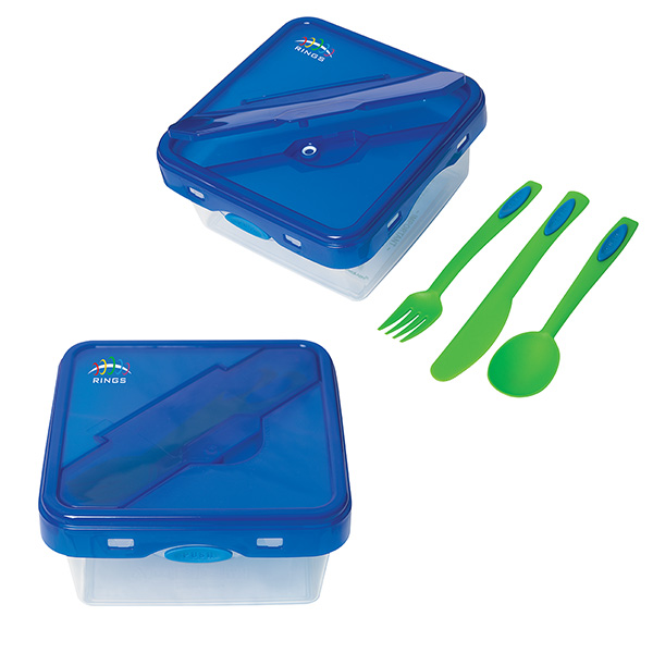 Albertan Lunch Container with Cutlery, D1-KP9121 Albertan Lunch Container with Cutlery, D1-KP9121