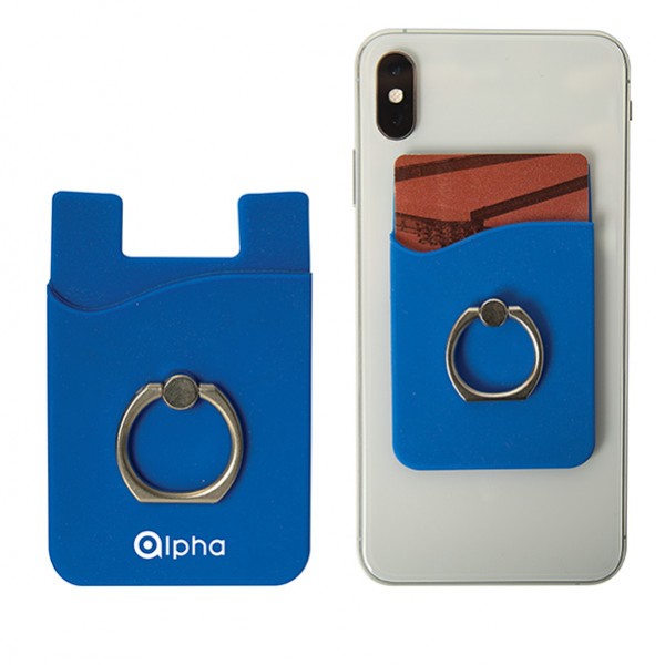 Braxton Silicone Phone Wallet with Ring, D1-SB9417