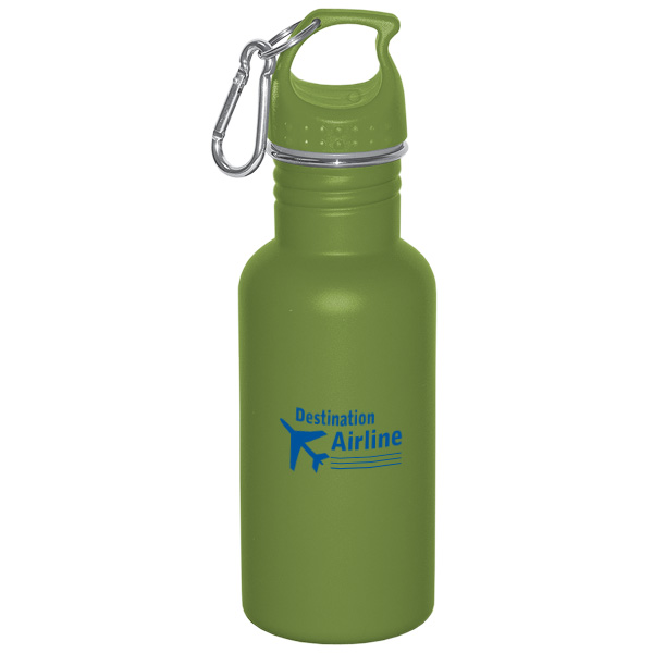 Wide Mouth 500 Ml (17 fl oz) Stainless Steel Water Bottle, D1-WB7075