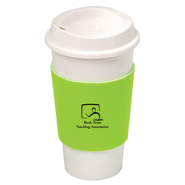 Nyc Plastic Cup with Neoprene Sleeve, D1-DA7437 Nyc Plastic Cup with Neoprene Sleeve, D1-DA7437