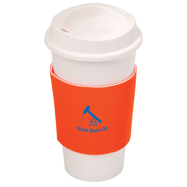 Nyc Plastic Cup with Neoprene Sleeve, D1-DA7437 Nyc Plastic Cup with Neoprene Sleeve, D1-DA7437