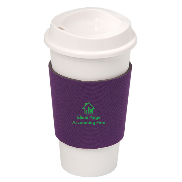 Nyc Plastic Cup with Neoprene Sleeve, D1-DA7437 Nyc Plastic Cup with Neoprene Sleeve, D1-DA7437