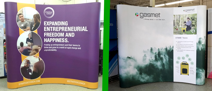 Two great examples of magnetic pop up displays